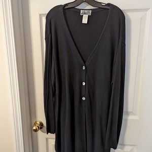 Women's black sweater cardigan, size XL, by 212.